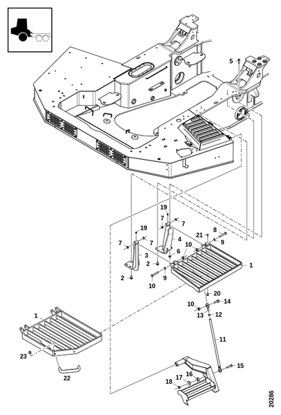 Подножка,​ передняя
