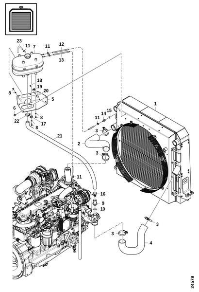 Шланги, радиатор