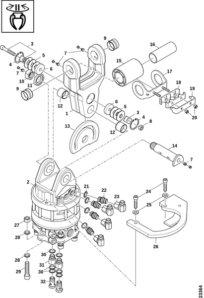 Амортизатор качания и ротатор,​ 80-184 HD,​ GV 12 LS