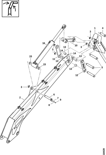 Подъёмный рычаг (Удлинительный блок 1,​4м)