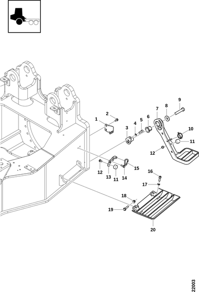 Подножка, задняя