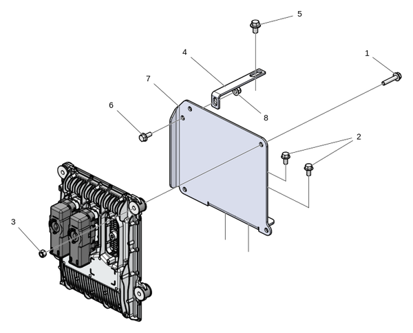 Держатель ECU двигателя