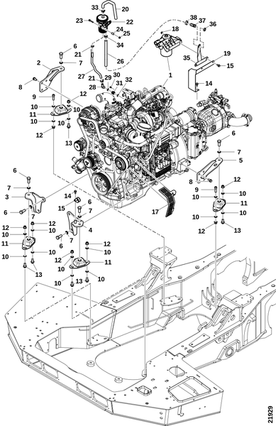Крепление двигателя