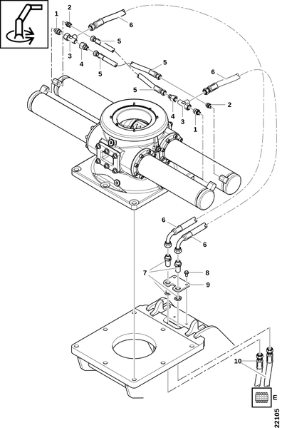 Шланги, поворотный стол