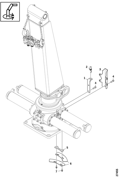 Датчик, поворот манипулятора