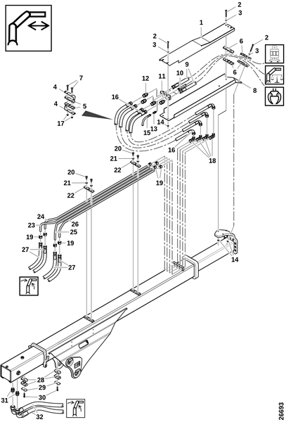Шланги и трубы, удлинительный блок