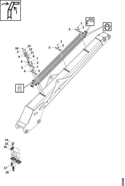 Кронштейн шланга, подъёмный рычаг