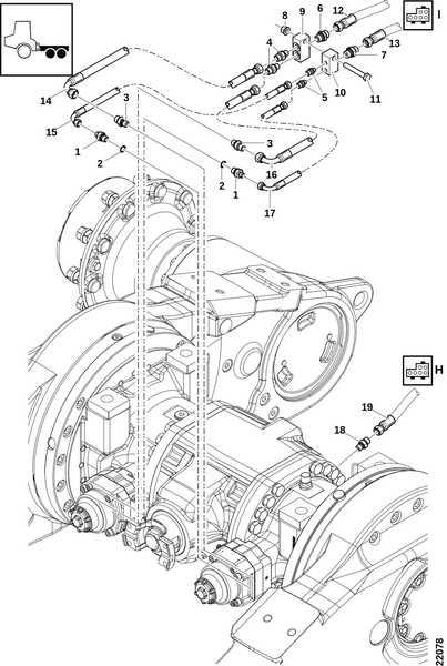 Соединения, тормоза и дифференциалы, задняя ось