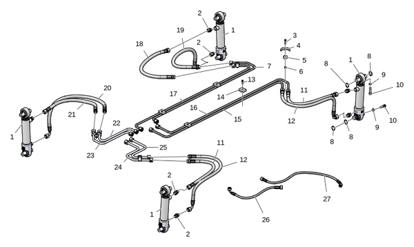 Гидроцилиндры, шланги и трубы, Comfort Line 3