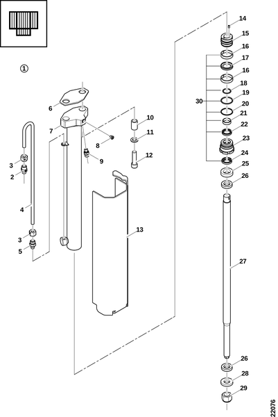 Гидроцилиндр передней панели