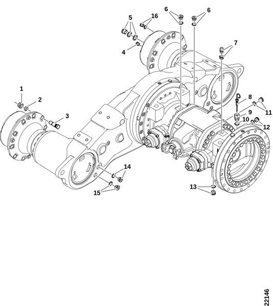 Ось тележки Передняя/Задняя (BOE106)