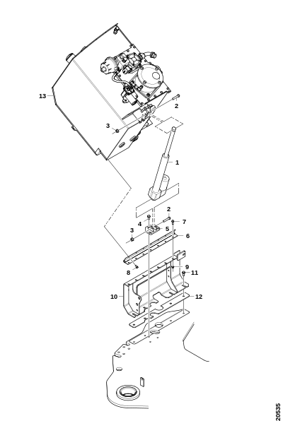 Наклон бака, гидравлический бак