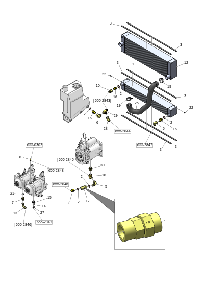 Комплект переоборудования, перераспределённый радиатор F18/20