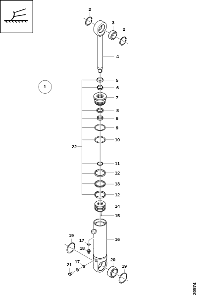 Гидроцилиндр, отвал