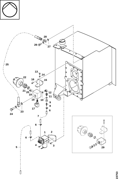 Воздушный фильтр и вакуумный насос