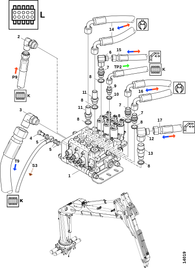 Рычаг стрелы (L90LS) "L"