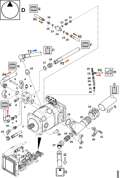Гидравлический насос A10VO 180 "D"