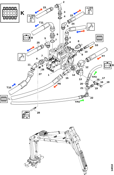 Подъёмный рычаг (K170LS) "K" s.-309