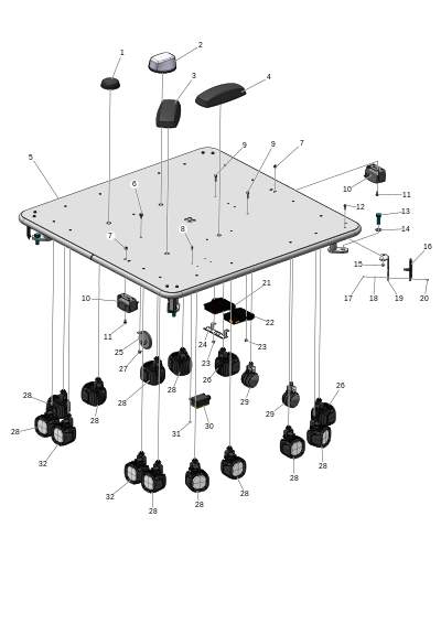 Световая полоса форвардер-кабина