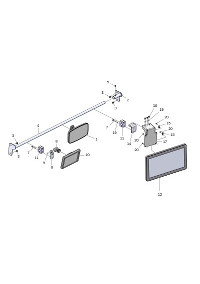 Крепление экрана, потолок