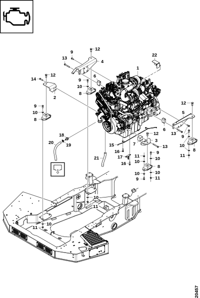 Крепление двигателя