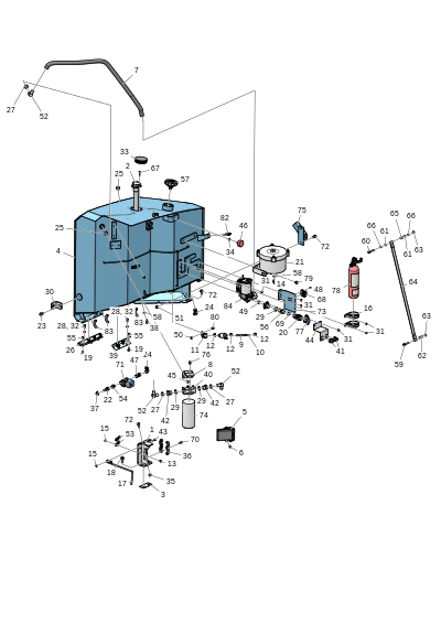 Топливный бак и насос для заправки