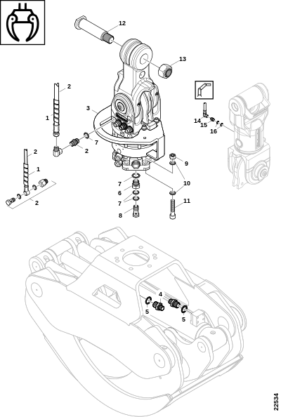 Соединение ротатора