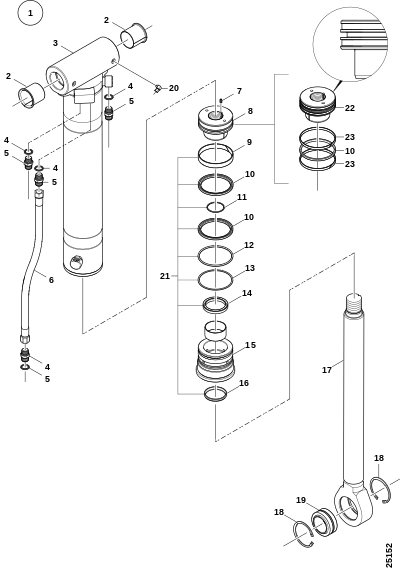Гидроцилиндр, подъёмный рычаг