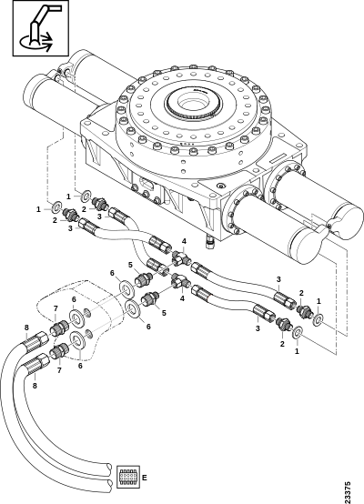 Шланги, поворотный стол