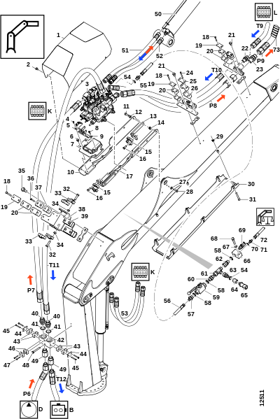Кронштейн шланга, подъёмный рычаг