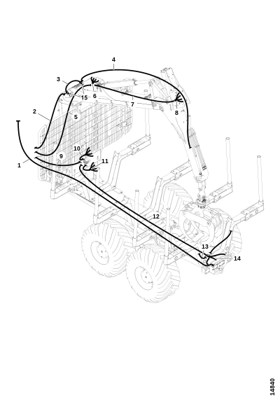 Электропроводка задней рамы