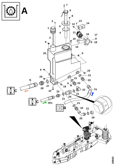 Гидравлический масляный бак "A"