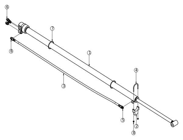 Телескопический гидроцилиндр, ST RK220