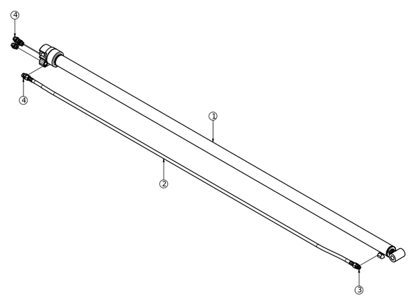 Телескопический гидроцилиндр, DT RK220