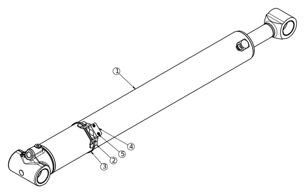 Параллельный гидроцилиндр, RK220