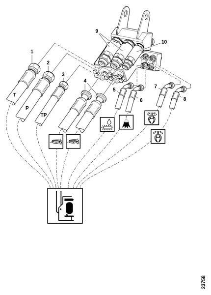 Шланги, харвестерная головка Log Max 5000V