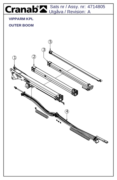 Рычаг стрелы DT