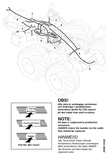 Электропроводка передней рамы