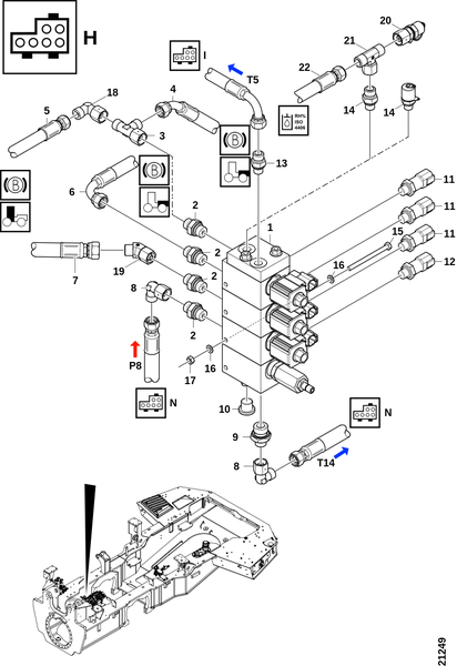 Соединения, сервисный блок "H"