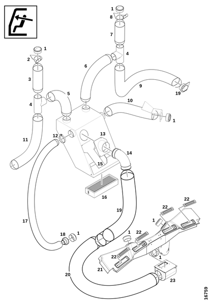 Воздуховод и внешние фильтры