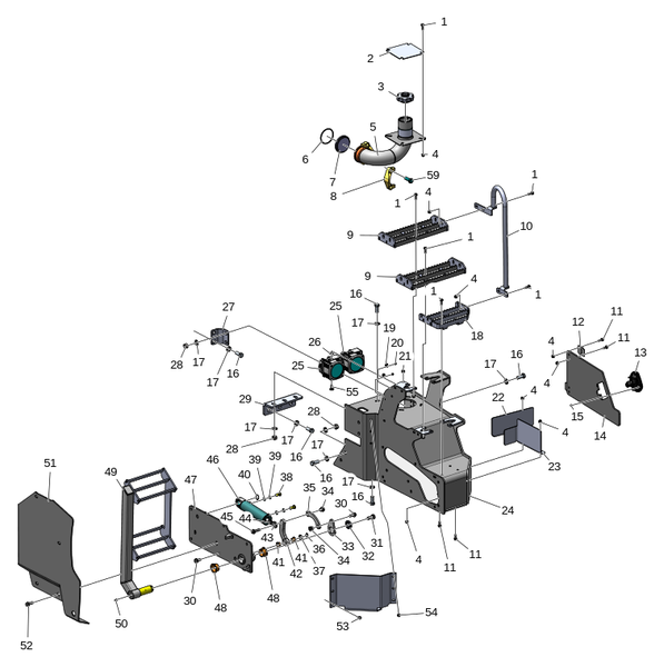 Коробка, лестница