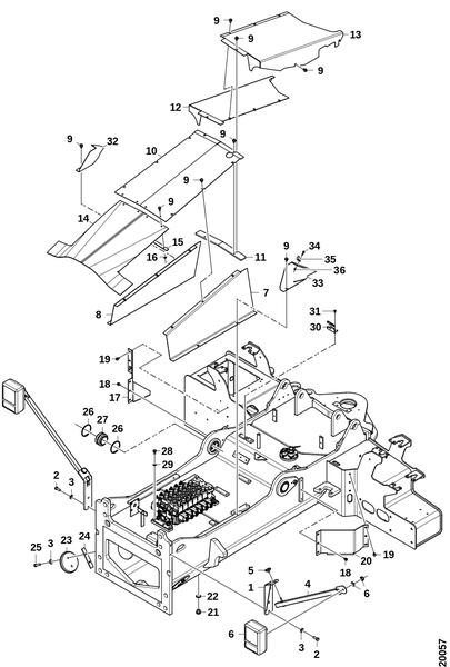 Защитные пластины, передняя рама