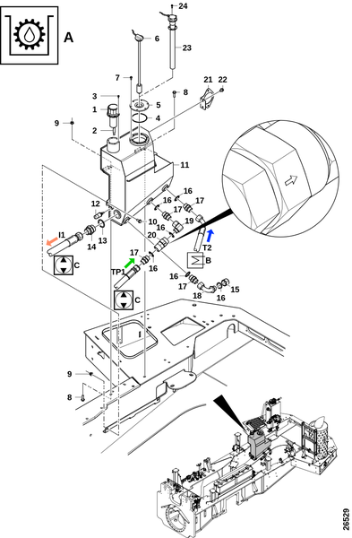 Гидравлический масляный бак