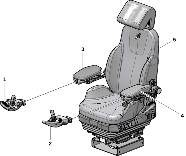 Кресло, подлокотники, поддоны