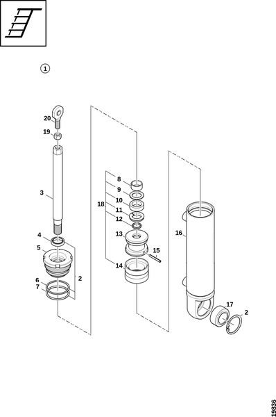 Гидроцилиндр,​ лестница