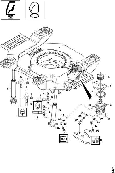 Кабина,​ наклон и вращение