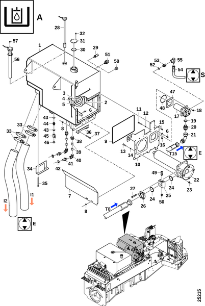 Гидравлический масляный бак "A"