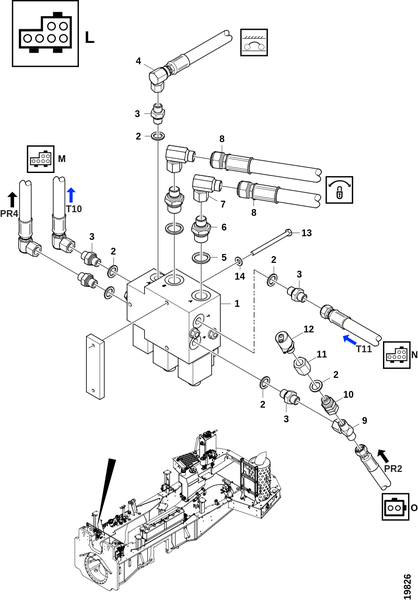 Соединения,​ сервисный блок "L"