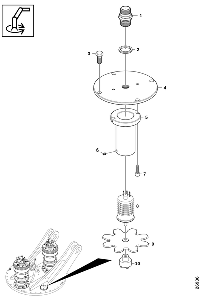 Датчик вращения манипулятора