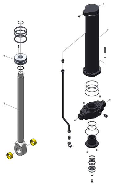 ГИДРОЦИЛИНДР В СБОРЕ. RK310